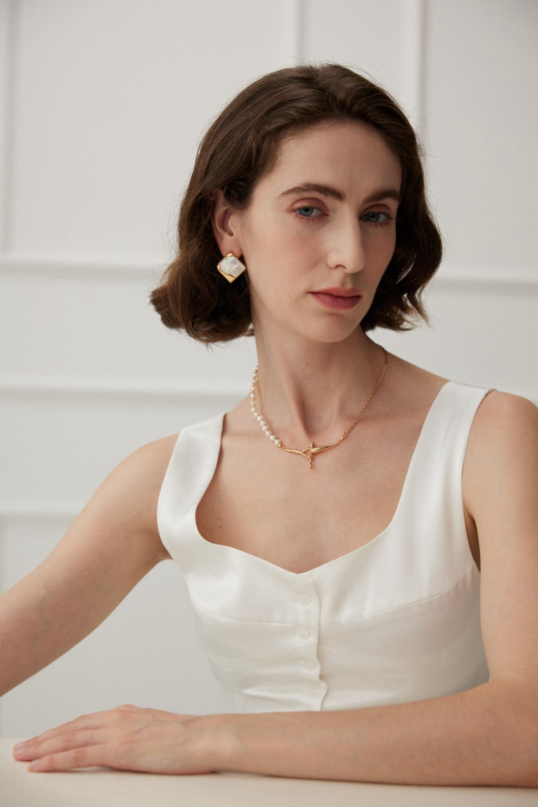 Retro - gold Sterling - silver Pearl Necklace: A Fusion of Classic and Elegance