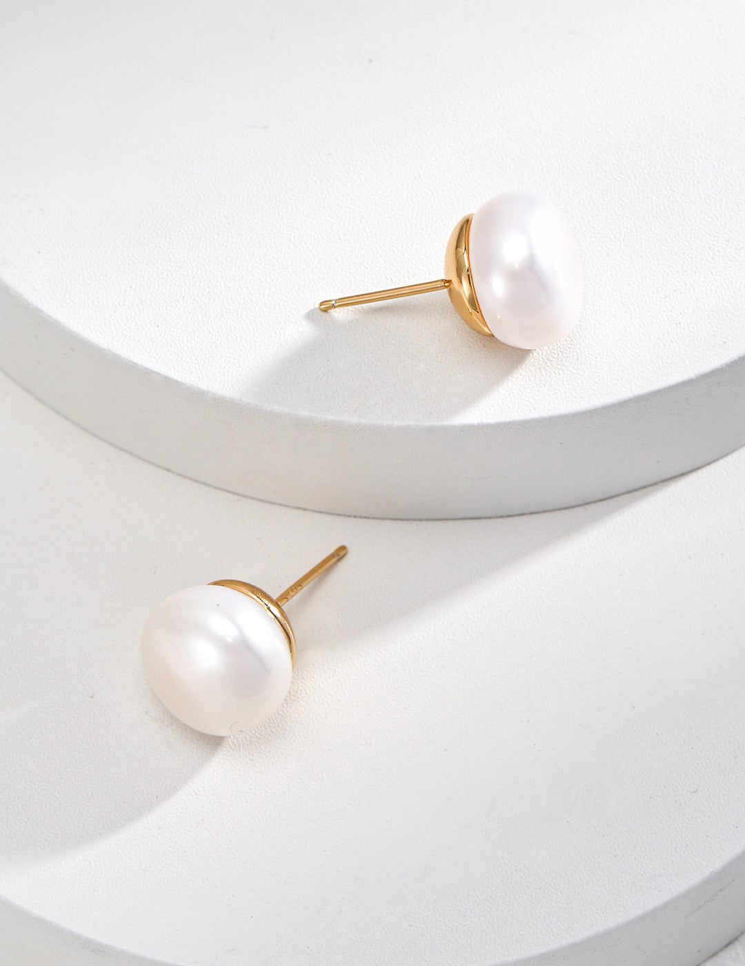 Nature’s Elegance | Sterling Silver Natural Pearl Stud Earrings