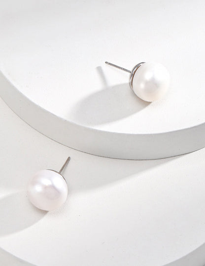 Nature’s Elegance | Sterling Silver Natural Pearl Stud Earrings