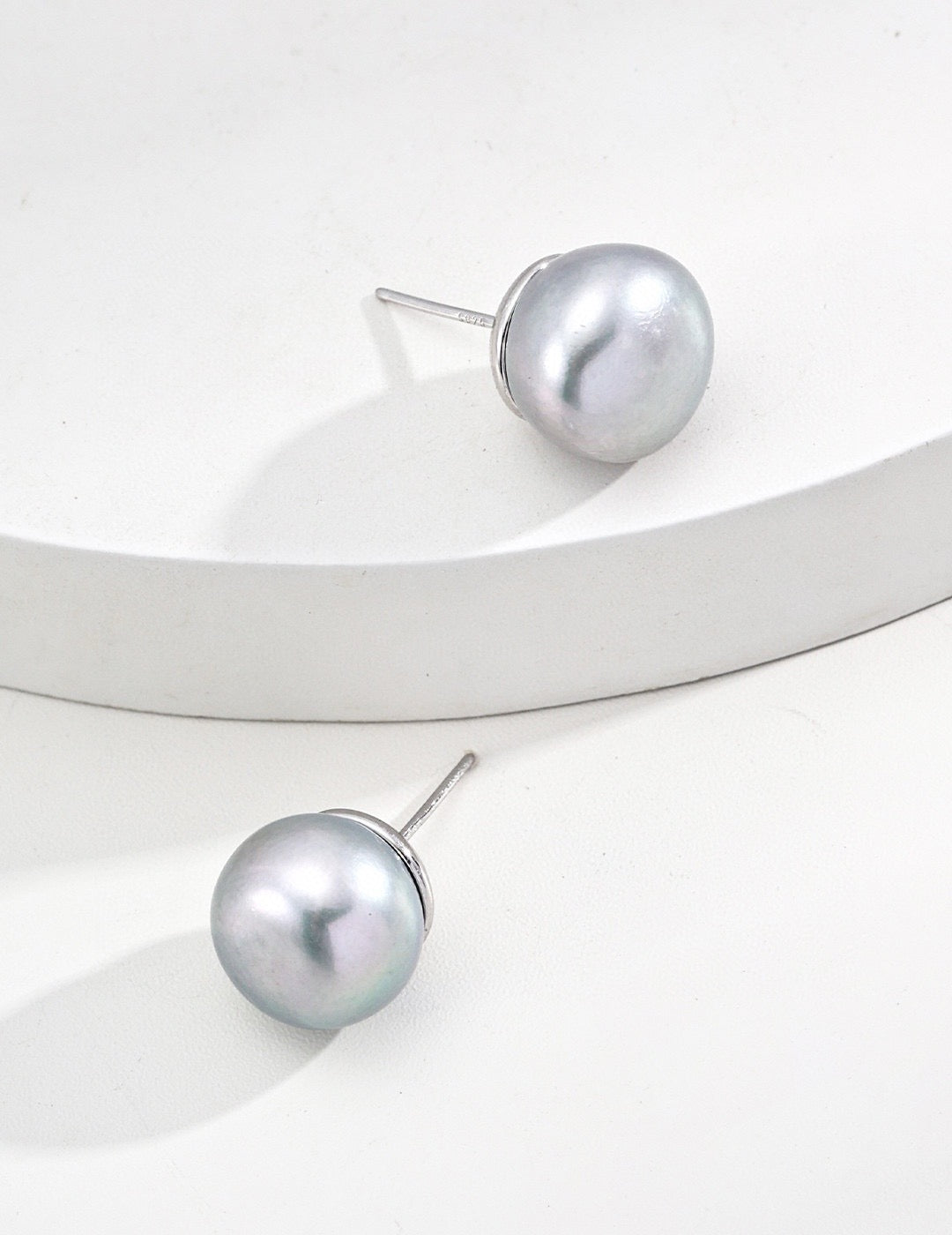 Nature’s Elegance | Sterling Silver Natural Pearl Stud Earrings