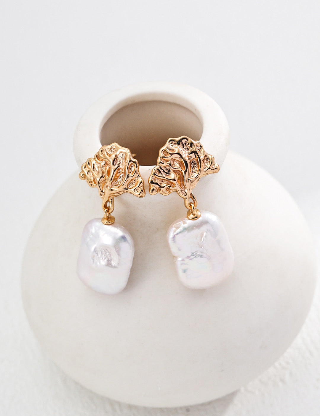 Timeless Grace | Vintage Sterling Silver Natural Pearl Earrings