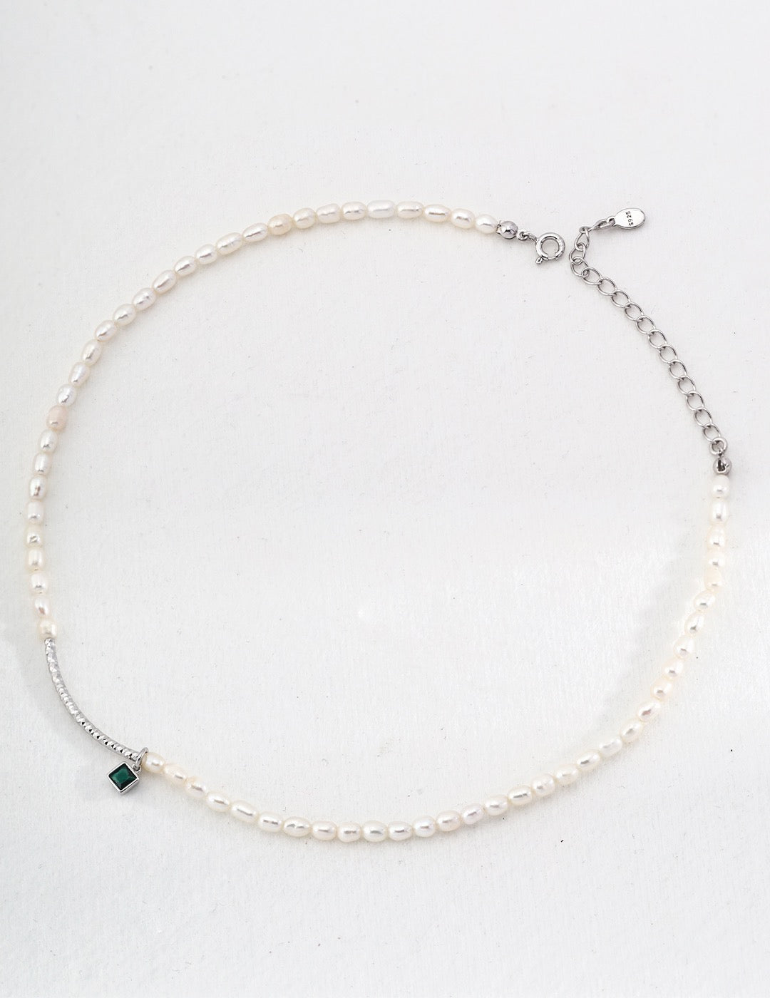 Sparkling Duo | Sterling Silver Zircon Pearl Necklace & Bracelet Set