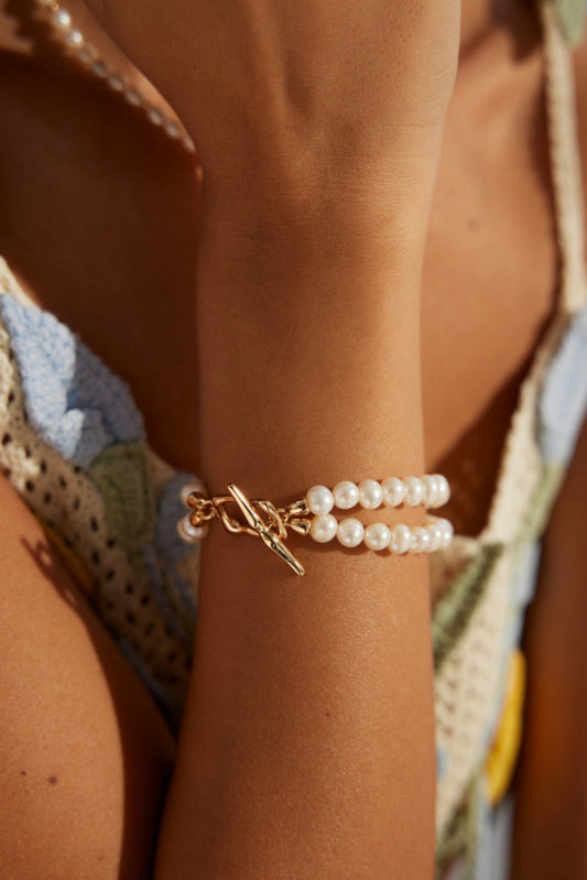 Minimalist Elegance – Natural Pearl Bracelet in S925 Silver